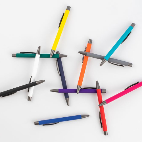 Ручка шариковая Atento Soft Touch, темно-синяя